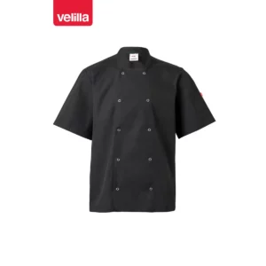 Chaqueta de cocina manga corta Velilla 405205 negro, vista frontal