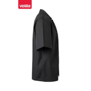 Chaqueta de cocina manga corta Velilla 405205 negro, vista lateral