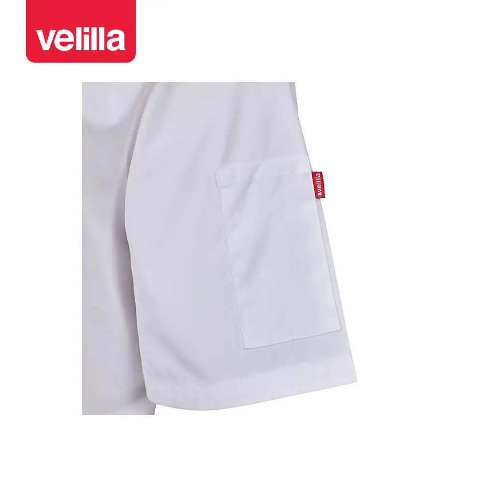 Chaqueta de cocina manga corta Velilla 405205 8 Chaqueta de cocina manga corta Velilla 405205 blanco, detalle de bolsillo de manga