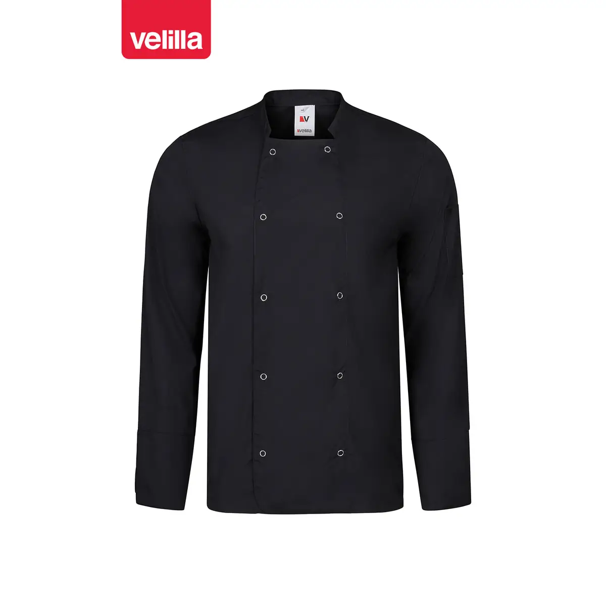 Chaqueta de cocina manga larga Velilla 405206 5 Chaqueta de cocina manga larga Velilla 405206 negro, vista frontal