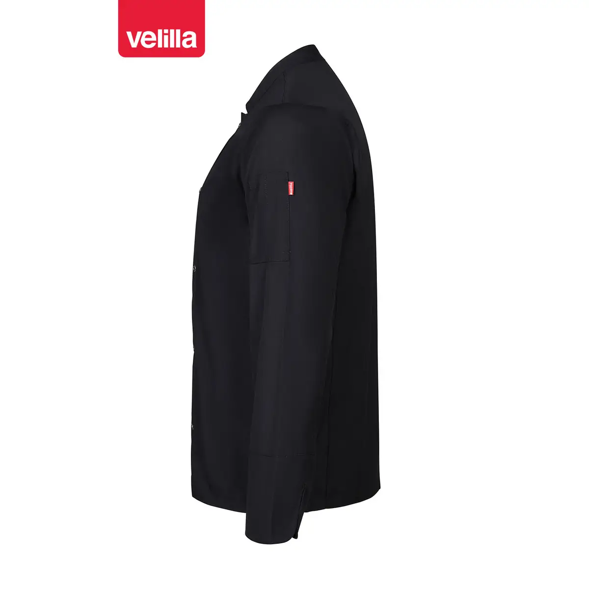 Chaqueta de cocina manga larga Velilla 405206 6 Chaqueta de cocina manga larga Velilla 405206 negro, vista lateral