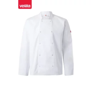 Chaqueta de cocina manga larga Velilla 405206 blanco, vista frontal