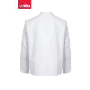 Chaqueta de cocina manga larga Velilla 405206 blanco, vista trasera