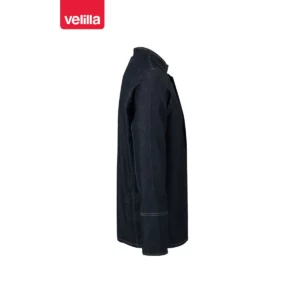 Chaqueta de cocina dénim Velilla 405207 dénim azul oscuro, vista lateral