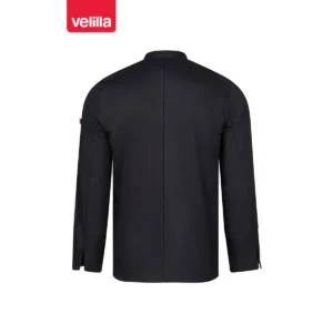 Chaqueta de cocina Velilla 405208 negro, vista trasera