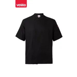 Chaqueta de cocina manga corta Velilla 405209 Negro, vista frontal