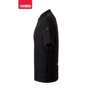 Chaqueta de cocina manga corta Velilla 405209 Negro, vista lateral