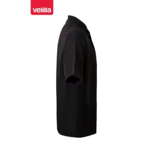 Chaqueta de cocina manga corta Velilla 405209 Negro, vista lateral opuesto
