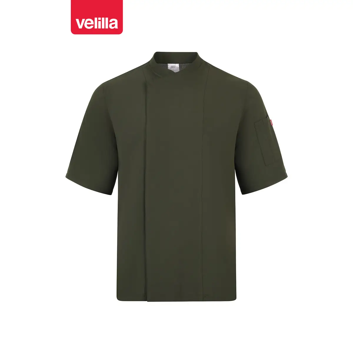 Chaqueta de cocina manga corta Velilla 405209 32 Chaqueta de cocina manga corta Velilla 405209 Verde oliva, vista frontal