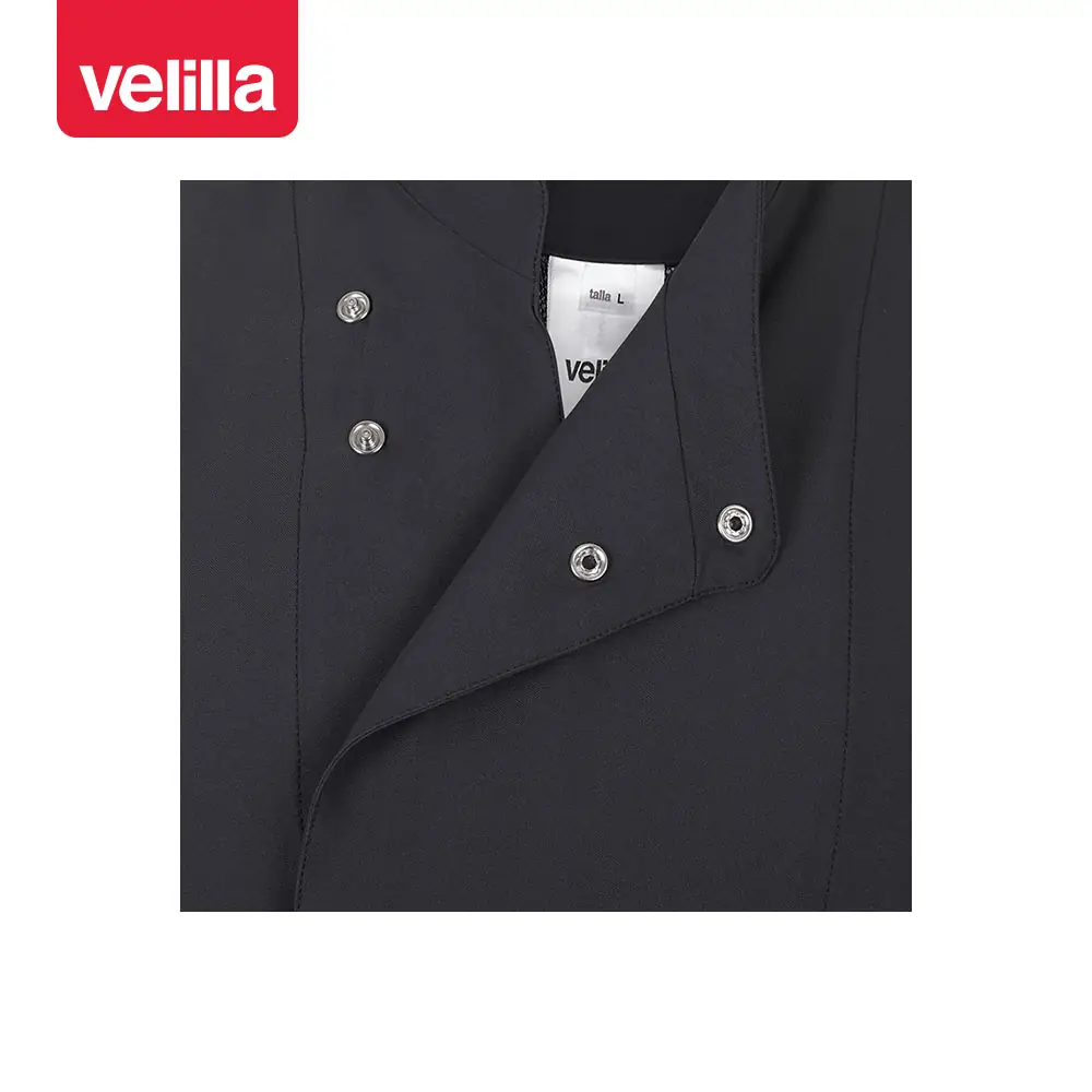 Chaqueta de cocina manga corta Velilla 405209 5 Chaqueta de cocina manga corta Velilla 405209 Gris oscuro, detalle de botones automáticos