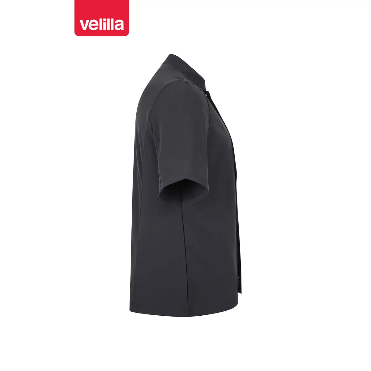 Chaqueta de cocina manga corta Velilla 405209 22 Chaqueta de cocina manga corta Velilla 405209 Gris oscuro, vista lateral opuesto