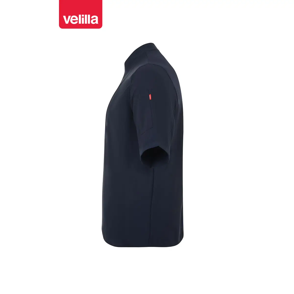 Chaqueta de cocina manga corta Velilla 405209 29 Chaqueta de cocina manga corta Velilla 405209 Azul navy, vista lateral