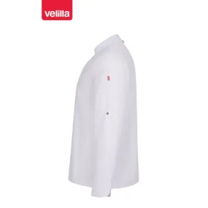 Chaqueta de cocina Velilla SHIFT 405211 Blanco, vista lateral
