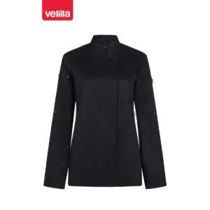 Chaqueta de cocina mujer Velilla SHIFT WOMAN 405211W Negro, vista frontal