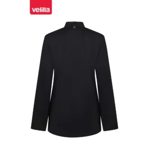 Chaqueta de cocina mujer Velilla SHIFT WOMAN 405211W Negro, vista trasera
