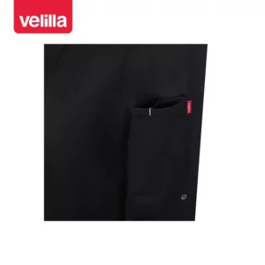 Chaqueta de cocina mujer Velilla SHIFT WOMAN 405211W Negro, detalle de bolsillo de la manga