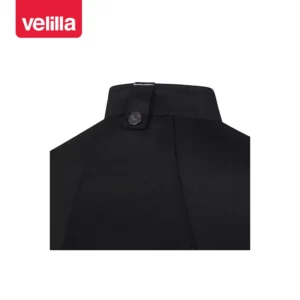 Chaqueta de cocina mujer Velilla SHIFT WOMAN 405211W Negro, detalle de cuello posterior