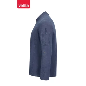 Chaqueta de cocina dénim Velilla 405212S Dénim azul, vista lateral