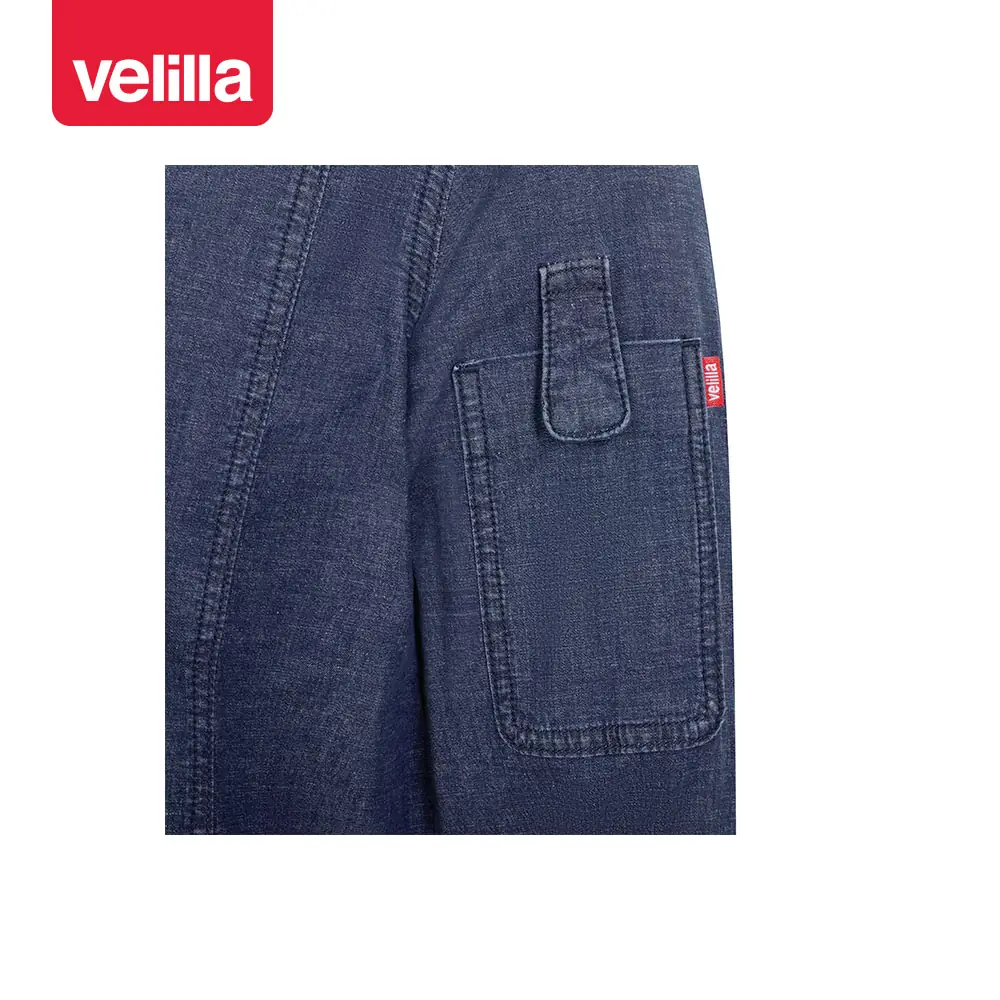 Chaqueta de cocina dénim Velilla 405212S 8 Chaqueta de cocina dénim Velilla 405212S Dénim azul, detalle de bolsillo de la manga
