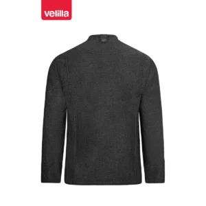Chaqueta de cocina dénim Velilla 405212S Dénim gris oscuro, vista trasera