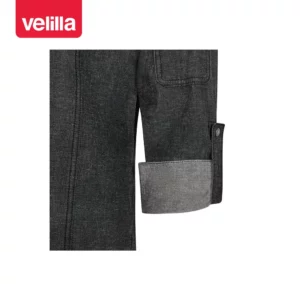 Chaqueta de cocina dénim Velilla 405212S Dénim gris oscuro, detalle de puño remangado