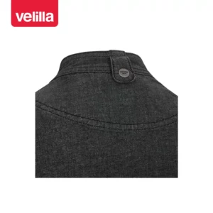 Chaqueta de cocina dénim Velilla 405212S Dénim gris oscuro, detalle de cuello posterior