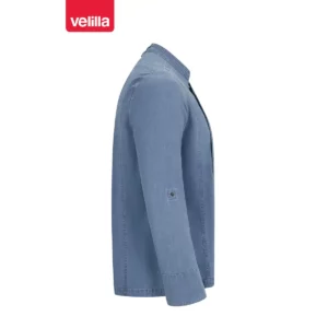 Chaqueta de cocina dénim Velilla 405212S Dénim azul claro, vista lateral opuesto