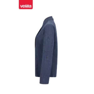 Chaqueta de cocina dénim mujer Velilla 405212SW Dénim azul, vista lateral