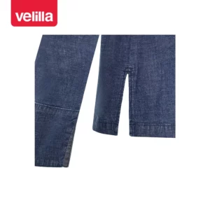 Chaqueta de cocina dénim mujer Velilla 405212SW Dénim azul, detalle de puños