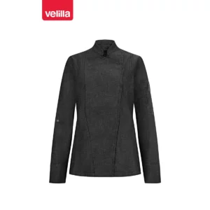 Chaqueta de cocina dénim mujer Velilla 405212SW Dénim gris oscuro, vista frontal