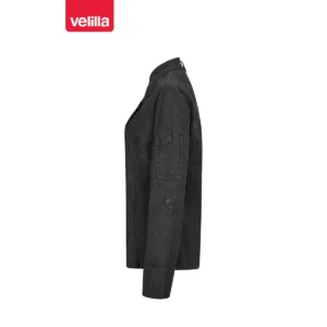 Chaqueta de cocina dénim mujer Velilla 405212SW Dénim gris oscuro, vista lateral