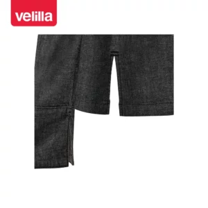 Chaqueta de cocina dénim mujer Velilla 405212SW Dénim gris oscuro, detalle de puños