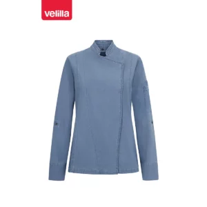 Chaqueta de cocina dénim mujer Velilla 405212SW Dénim azul claro, vista frontal