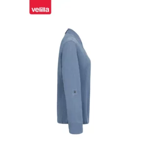 Chaqueta de cocina dénim mujer Velilla 405212SW Dénim azul claro, vista lateral opuesto