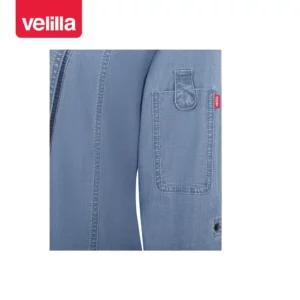 Chaqueta de cocina dénim mujer Velilla 405212SW Dénim azul claro, detalle de bolsillo de la manga