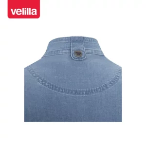 Chaqueta de cocina dénim mujer Velilla 405212SW Dénim azul claro, detalle de cuello posterior