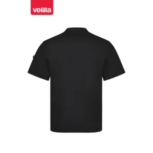 Chaqueta cocina manga corta Velilla 405222 negro, vista trasera