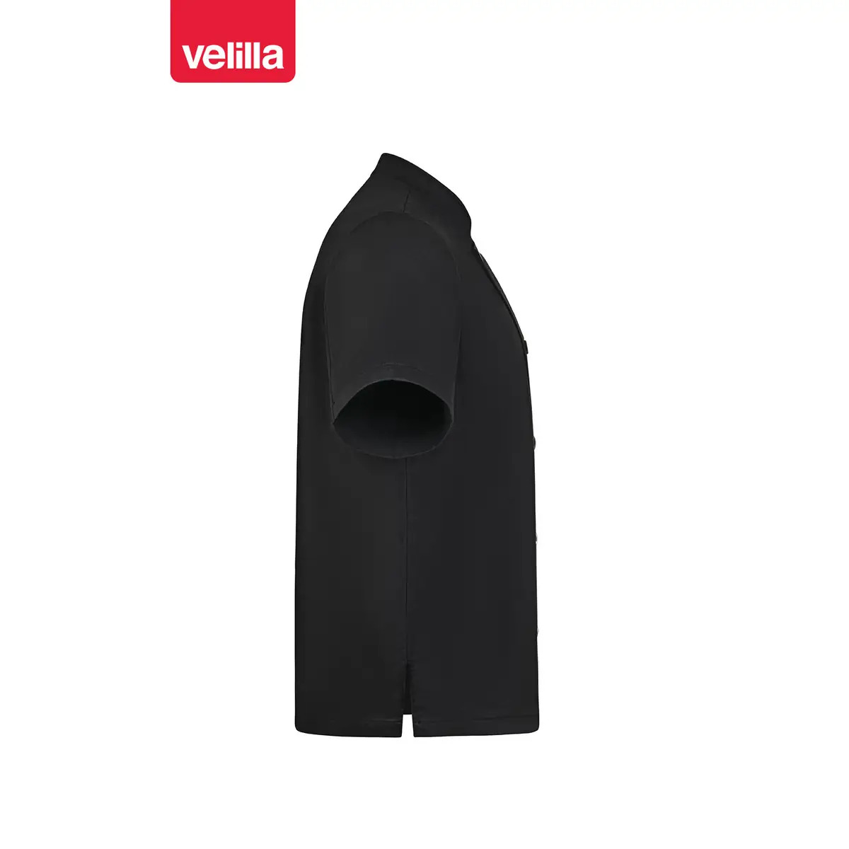 Chaqueta cocina manga corta Velilla 405222 7 Chaqueta cocina manga corta Velilla 405222 negro, vista lateral