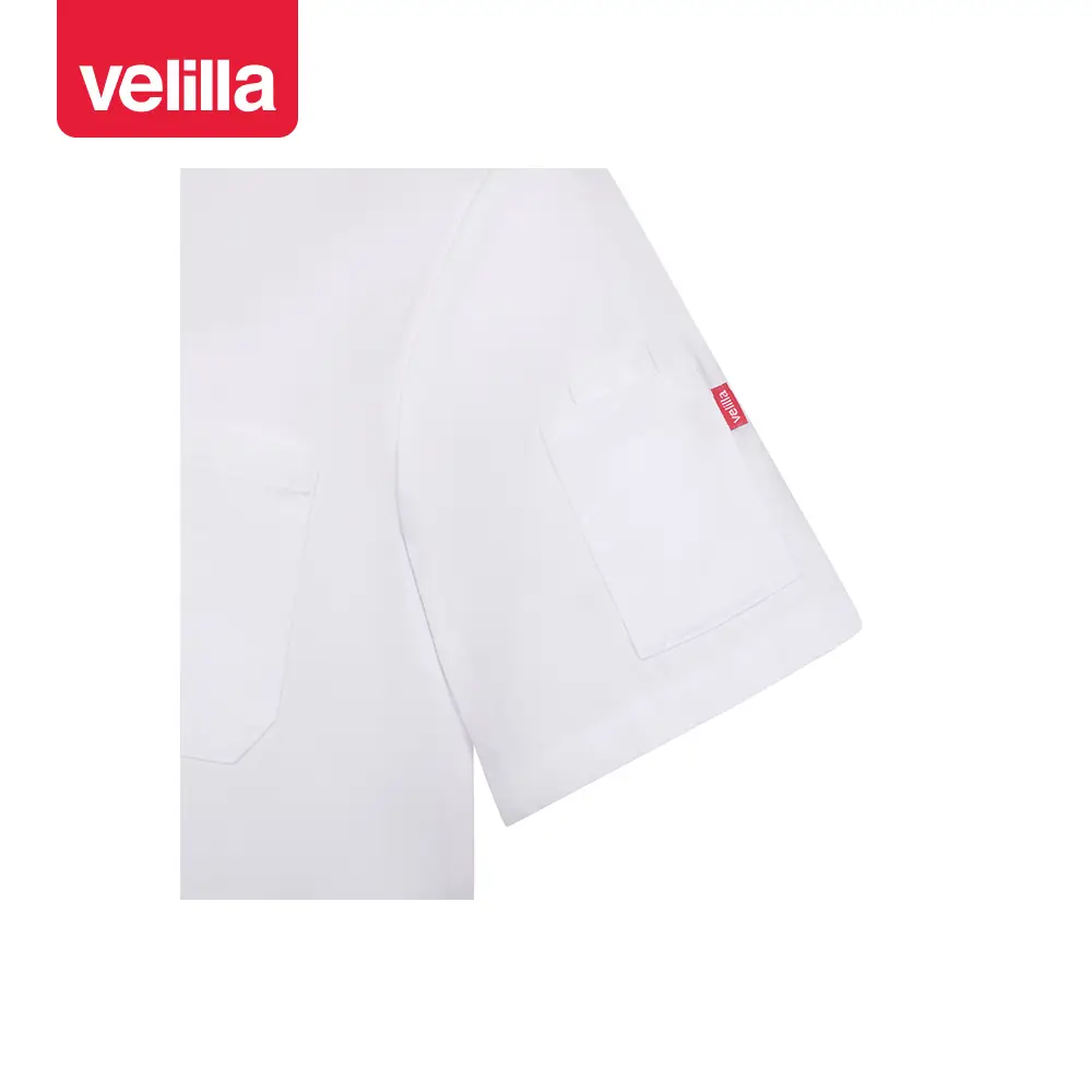 Chaqueta cocina manga corta Velilla 405222 12 Chaqueta cocina manga corta Velilla 405222 blanco, detalle de manga