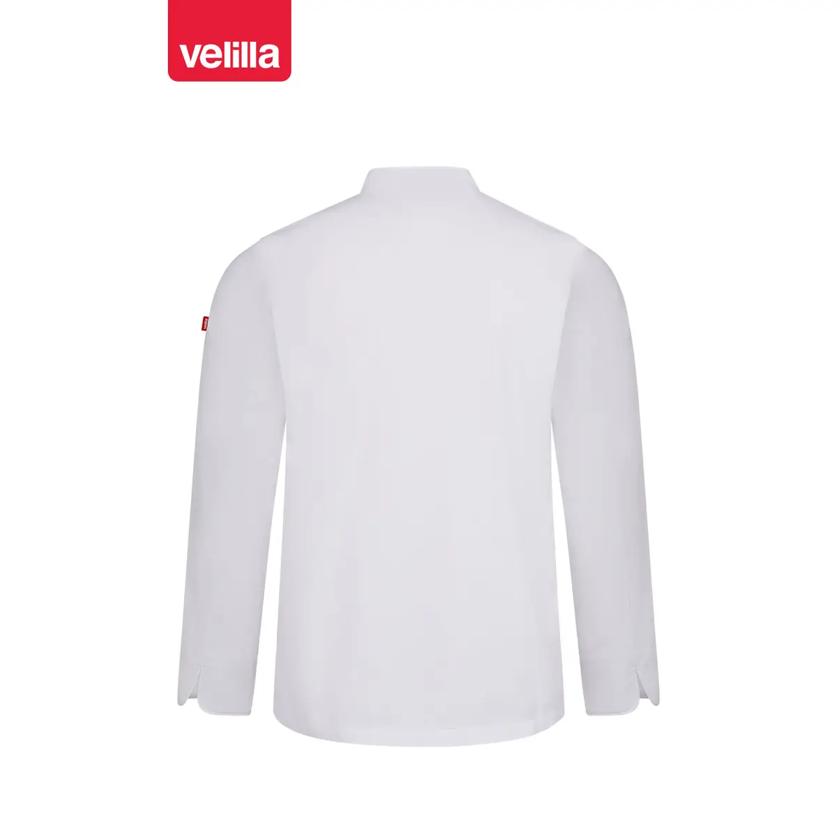 Chaqueta cocina manga larga Velilla 405224 4 Chaqueta cocina manga larga Velilla 405224 blanco, vista trasera