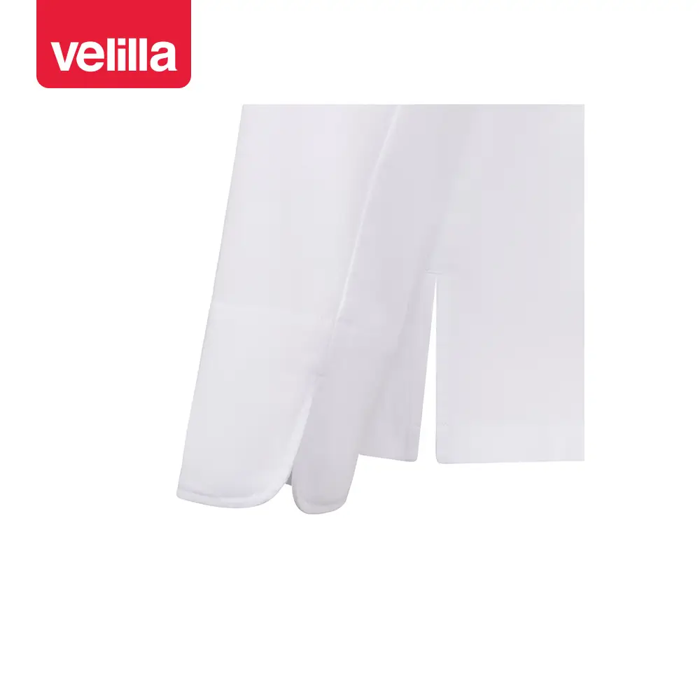 Chaqueta cocina manga larga Velilla 405224 10 Chaqueta cocina manga larga Velilla 405224 blanco, detalle de puño y abertura lateral