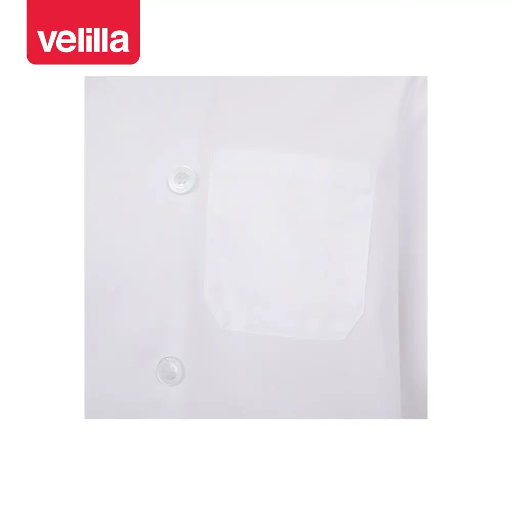 Chaqueta cocina manga larga Velilla 405224 11 Chaqueta cocina manga larga Velilla 405224 blanco, detalle de bolsillo de pecho