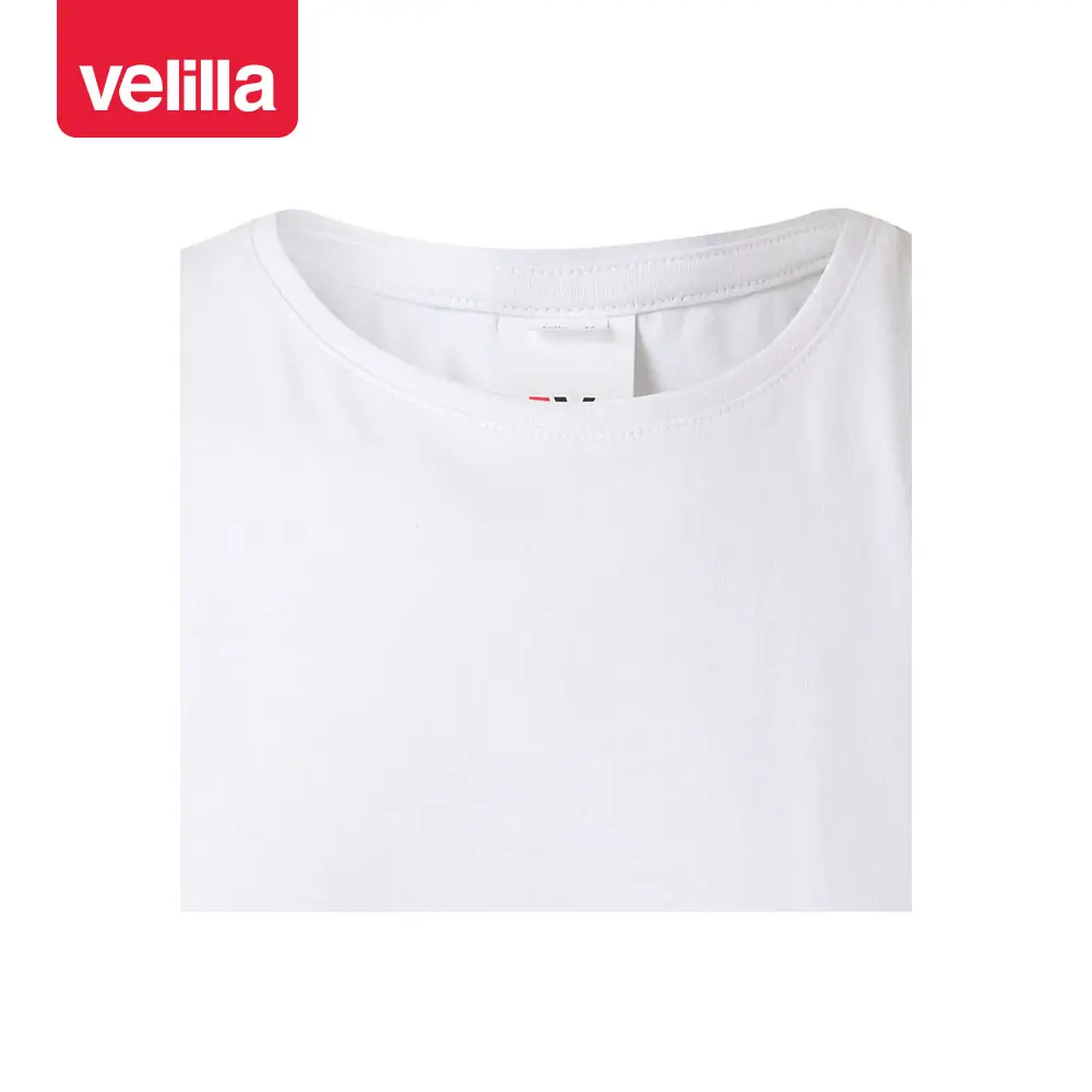 Camiseta mujer Velilla 405501 8 Camiseta mujer Velilla 405501 Blanco, detalle de cuello de canalé