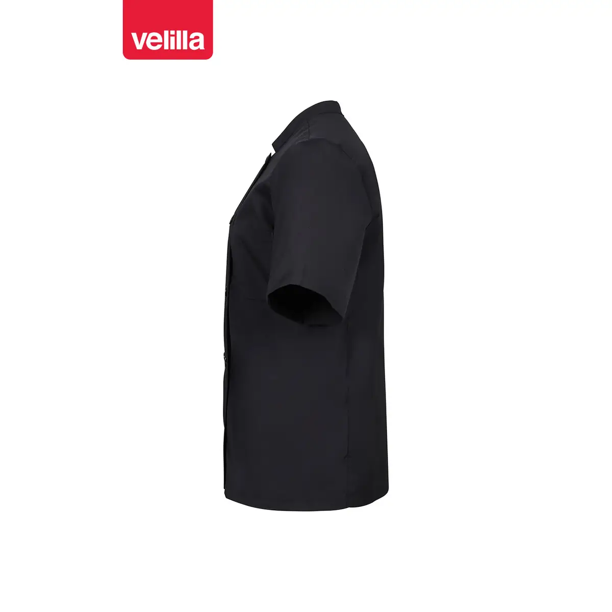 Chaqueta de cocina manga corta Velilla 432 6 Chaqueta de cocina manga corta Velilla 432 negro, vista lateral