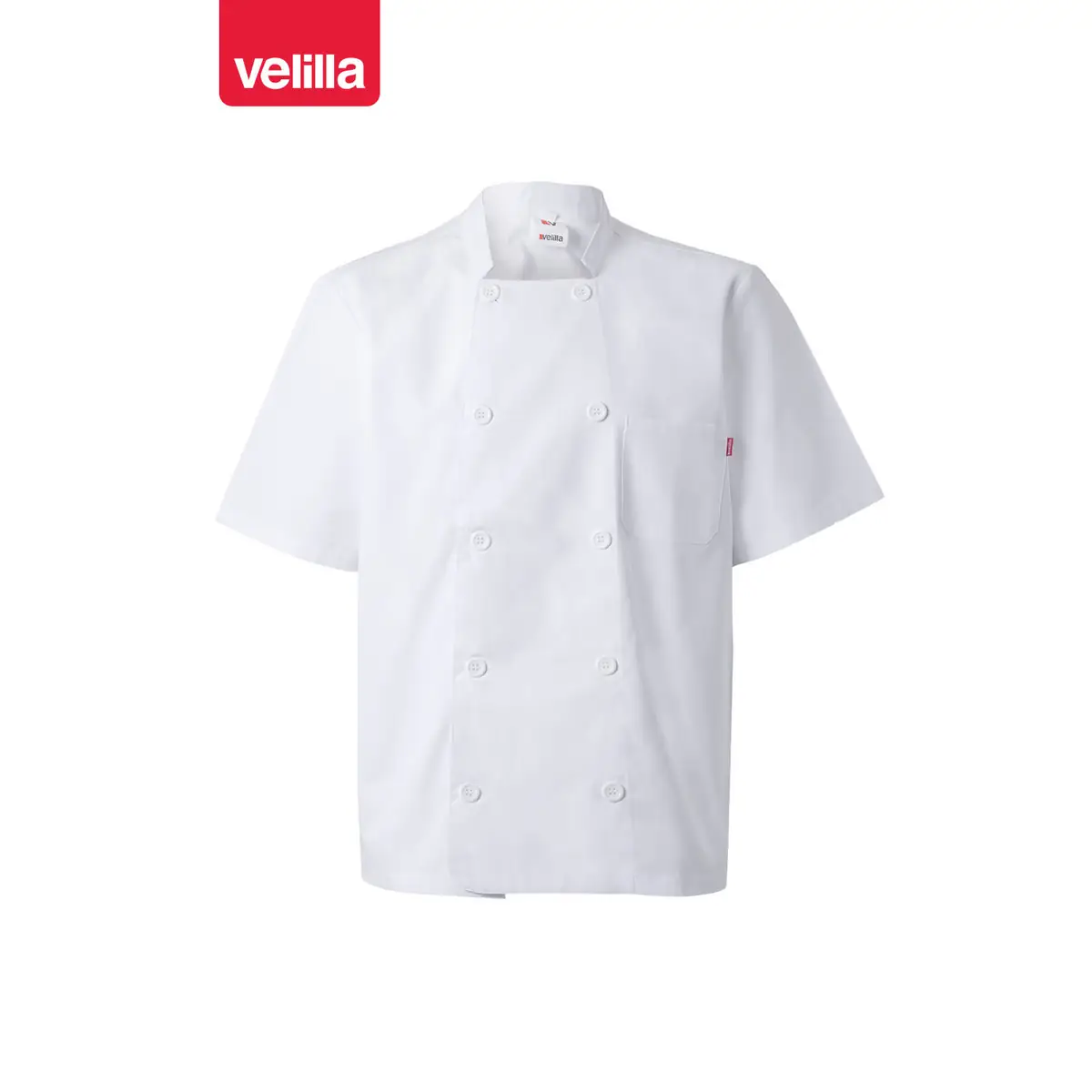 Chaqueta de cocina manga corta Velilla 432 1 Chaqueta de cocina manga corta Velilla 432 blanco, vista frontal