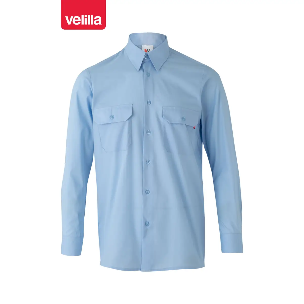 Camisa manga larga Velilla 520 7 Camisa manga larga Velilla 520 Celeste, vista frontal