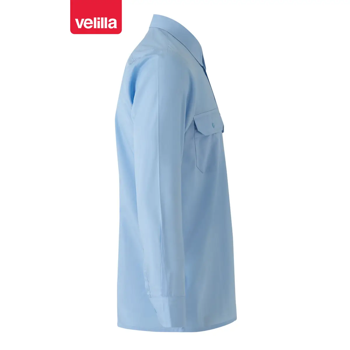 Camisa manga larga Velilla 520 8 Camisa manga larga Velilla 520 Celeste, vista lateral
