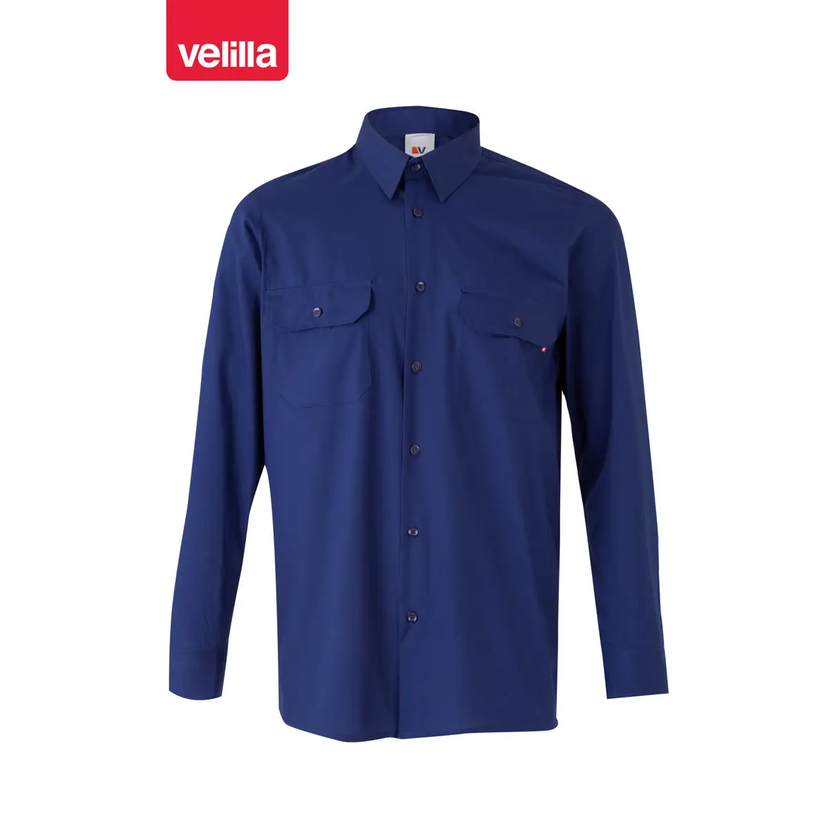 Camisa manga larga Velilla 520 4 Camisa manga larga Velilla 520 Azulina, vista frontal