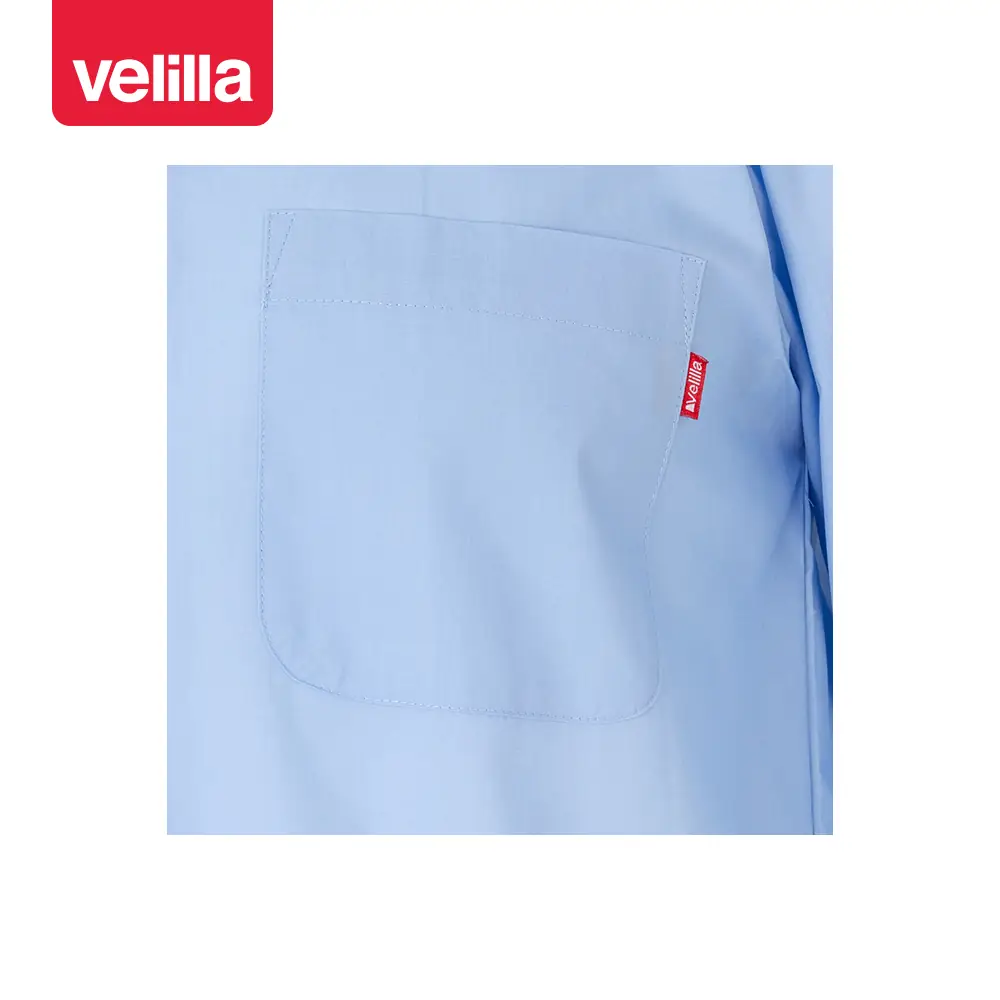 Camisa manga larga Velilla 529 26 Camisa manga larga Velilla 529 Celeste, detalle de bolsillo del pecho