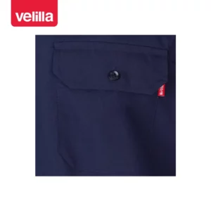 Camisa galoneras manga larga Velilla 530 Azul marino, detalle de bolsillo del pecho